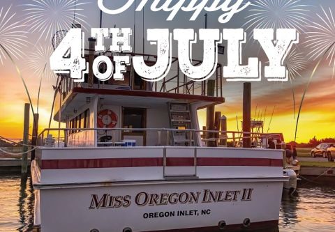 Miss Oregon Inlet II Head Boat Fishing, 4th of July Sunset & Fireworks Cruise